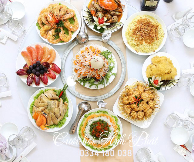 Thực đơn cỗ cưới bàn 10 khách chuẩn miền Bắc